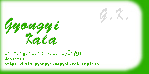 gyongyi kala business card